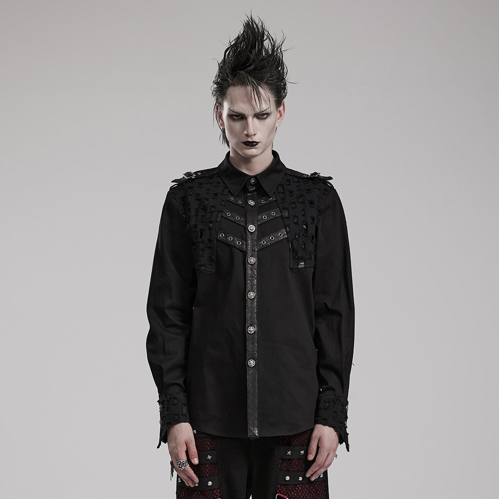 Punk decadent long sleeve shirt WY-1552CCM - Punk Rave Original Designer Clothing
