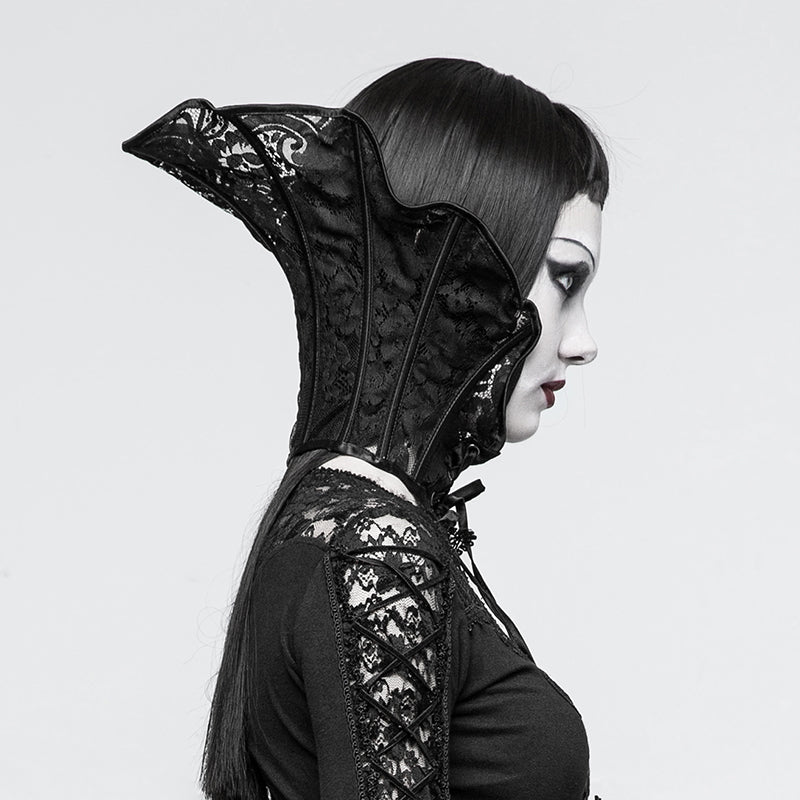 Gothic Queen Positioning Lace Scarf - Punk Rave Original Designer Clothing