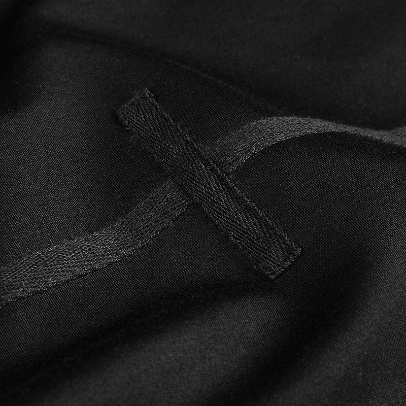 PT-102 Roll Dark Small Stand Collar Cross Minimalist Punk Vest