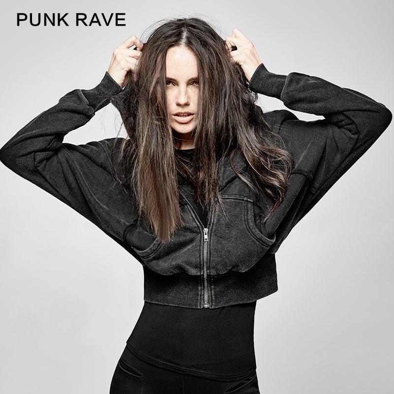 PY-208 Bat Shape Do Old Adult Winter Cotton Punk Jacket