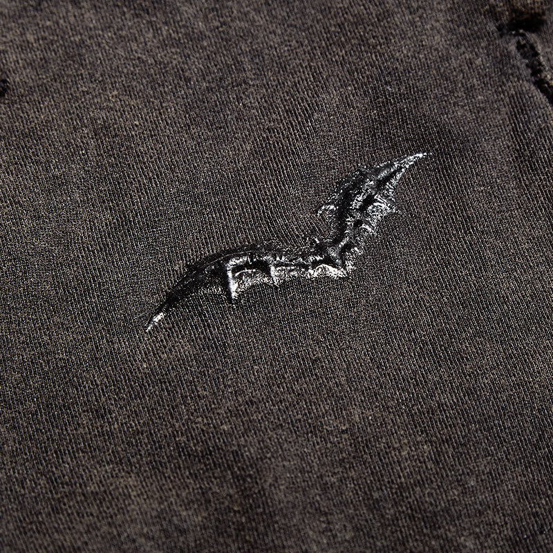 T-450 Cotton 100% Printed Hole Knitted Leisure Punk Vest