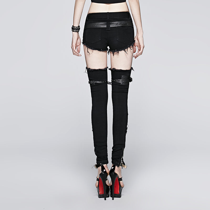 K-215 Latest Detachable Slim Formal Two Wear Punk Pants