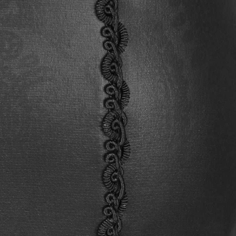 PK-026 black Leather Tight Gothic Pants With Lace
