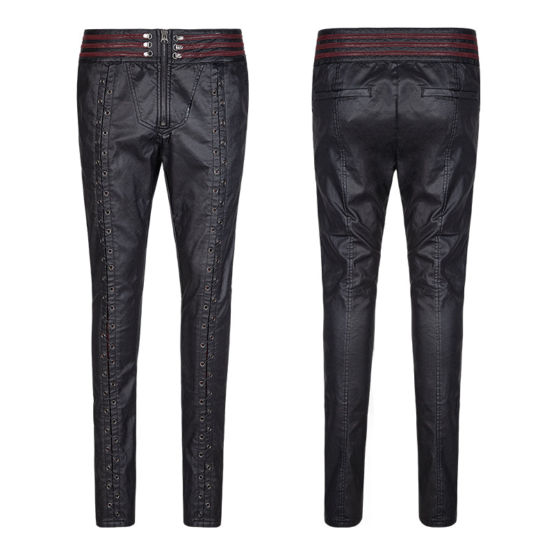 K-285 Vampire Bloody Decoy Elastic Leather Gothic Pants