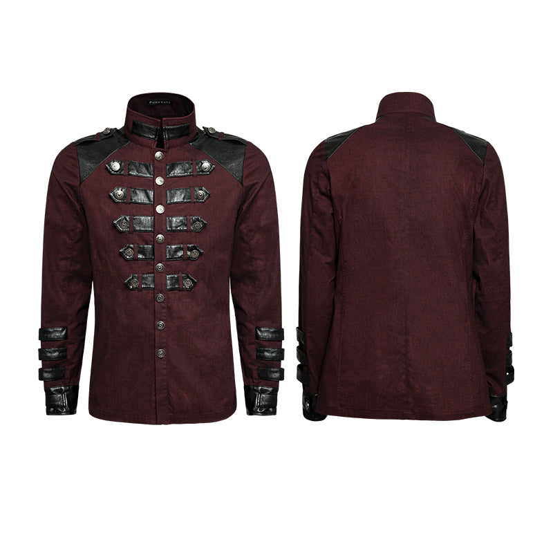 Y-753 Military Stand-up Collar Gothic Coat With Delicate Loops
