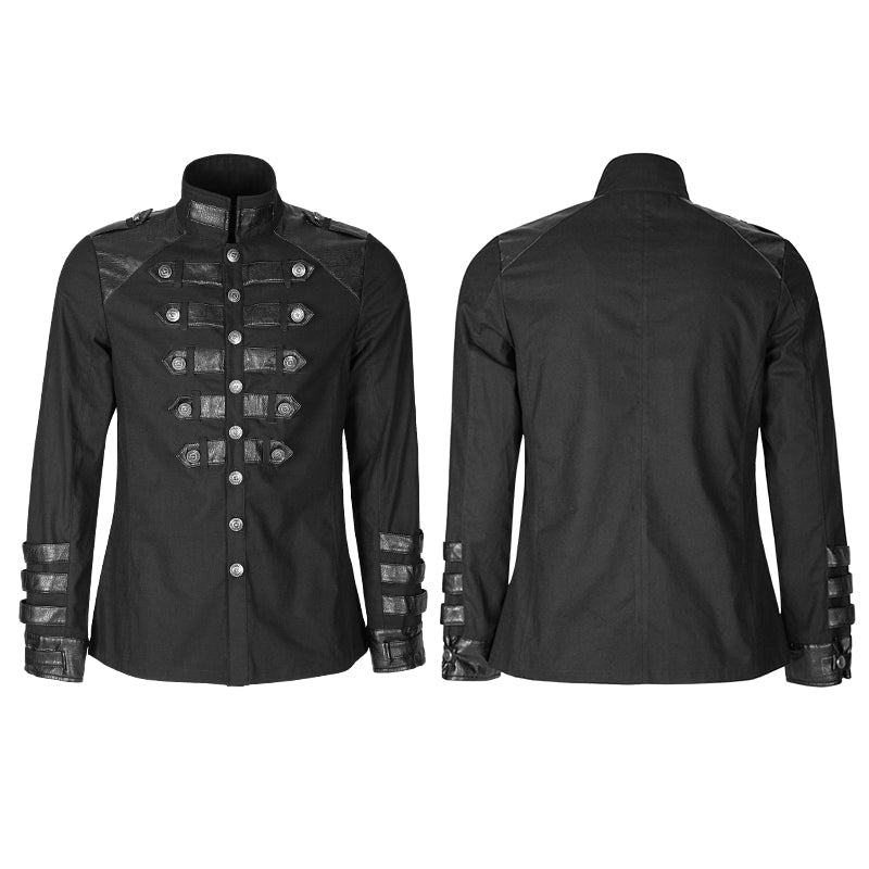 Y-753 Military Stand-up Collar Gothic Coat With Delicate Loops