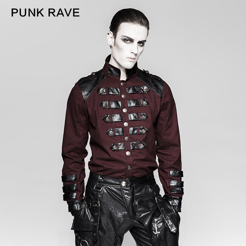 Y-753 Military Stand-up Collar Gothic Coat With Delicate Loops