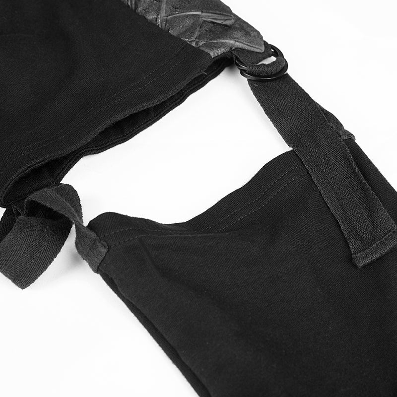 T-460 European Style Detachable Sleeves Cotton Punk T-shirts