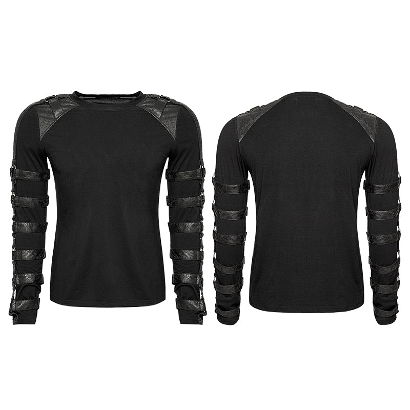 T-457 Iron Man Heavy Metal Long Sleeve Cotton Gothic T-shirts