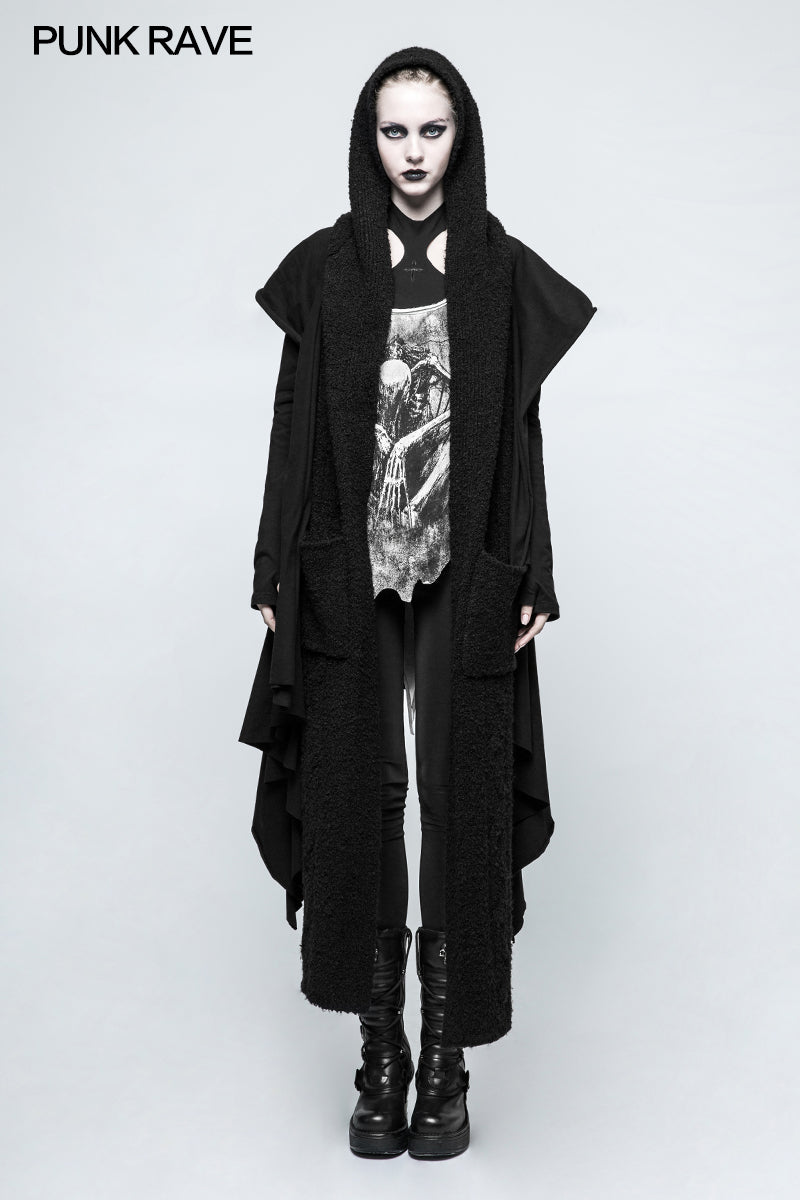 OPM-047 Fashion Heavy Wool Gothic Accessories Hooded Scarf For Women