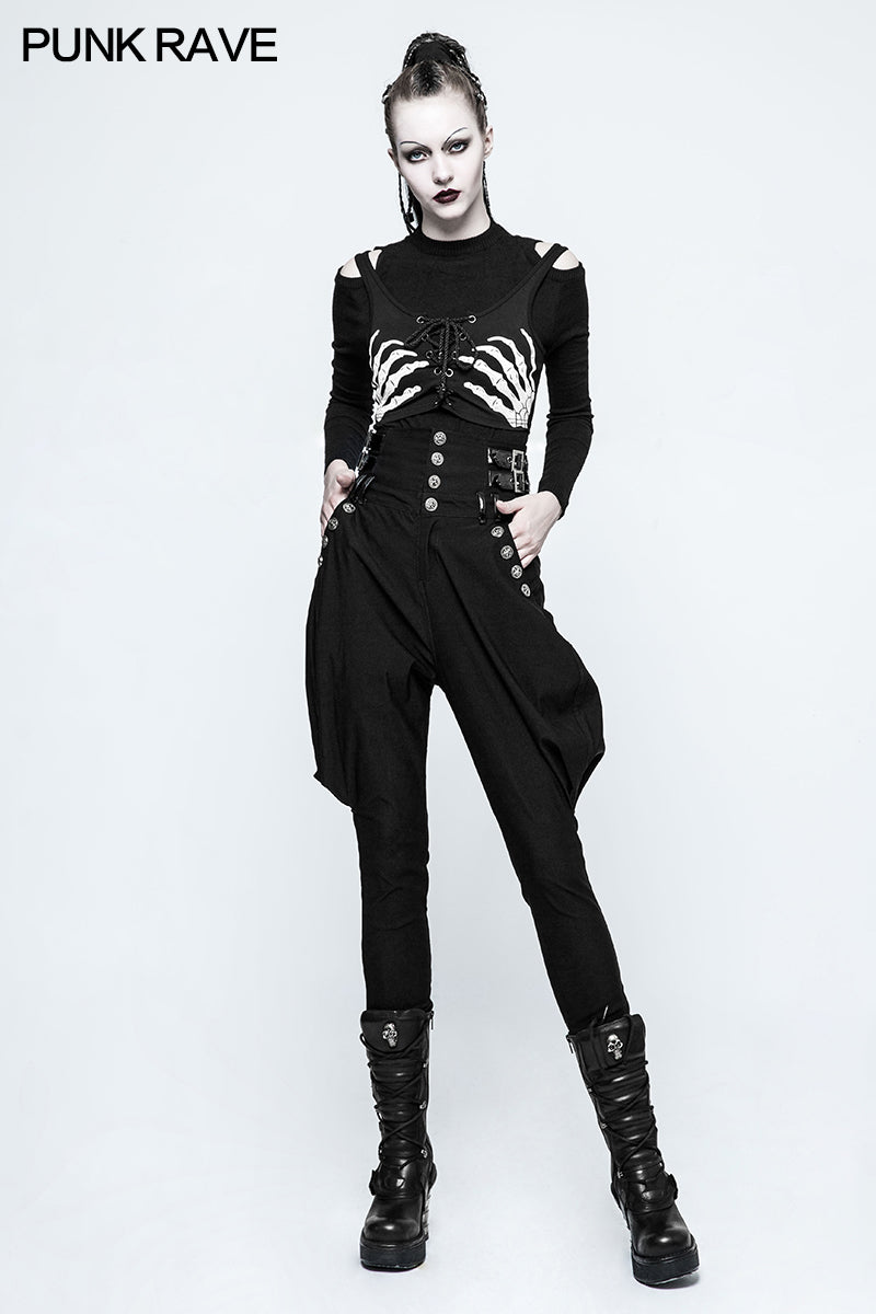 K-289 High Waist Classic Riding Breeches Gothic Pants Military Uniform