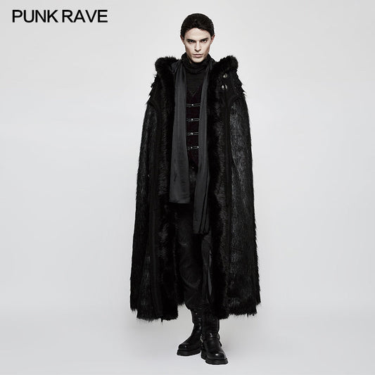 Y-803 Winter Woolen Worsted Witch Long Gothic Coat For Men