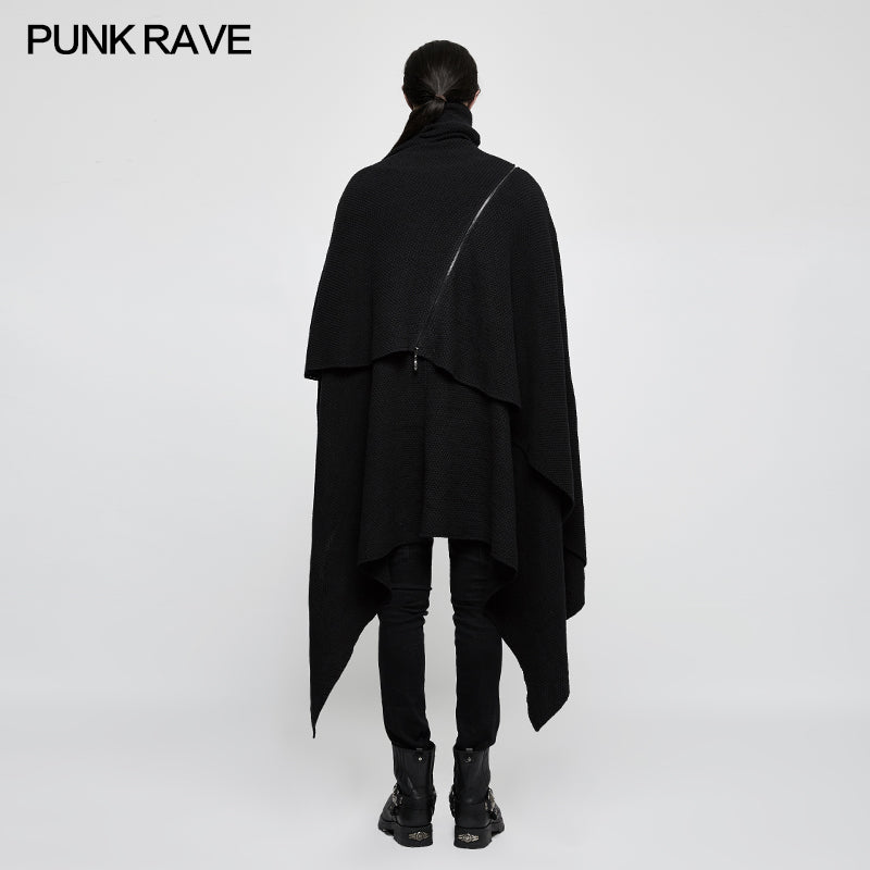 M-039 Irregular Gothic Style Loose Punk Sweaters Simple Pullover Joker Style