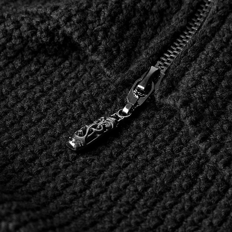 M-039 Irregular Gothic Style Loose Punk Sweaters Simple Pullover Joker Style
