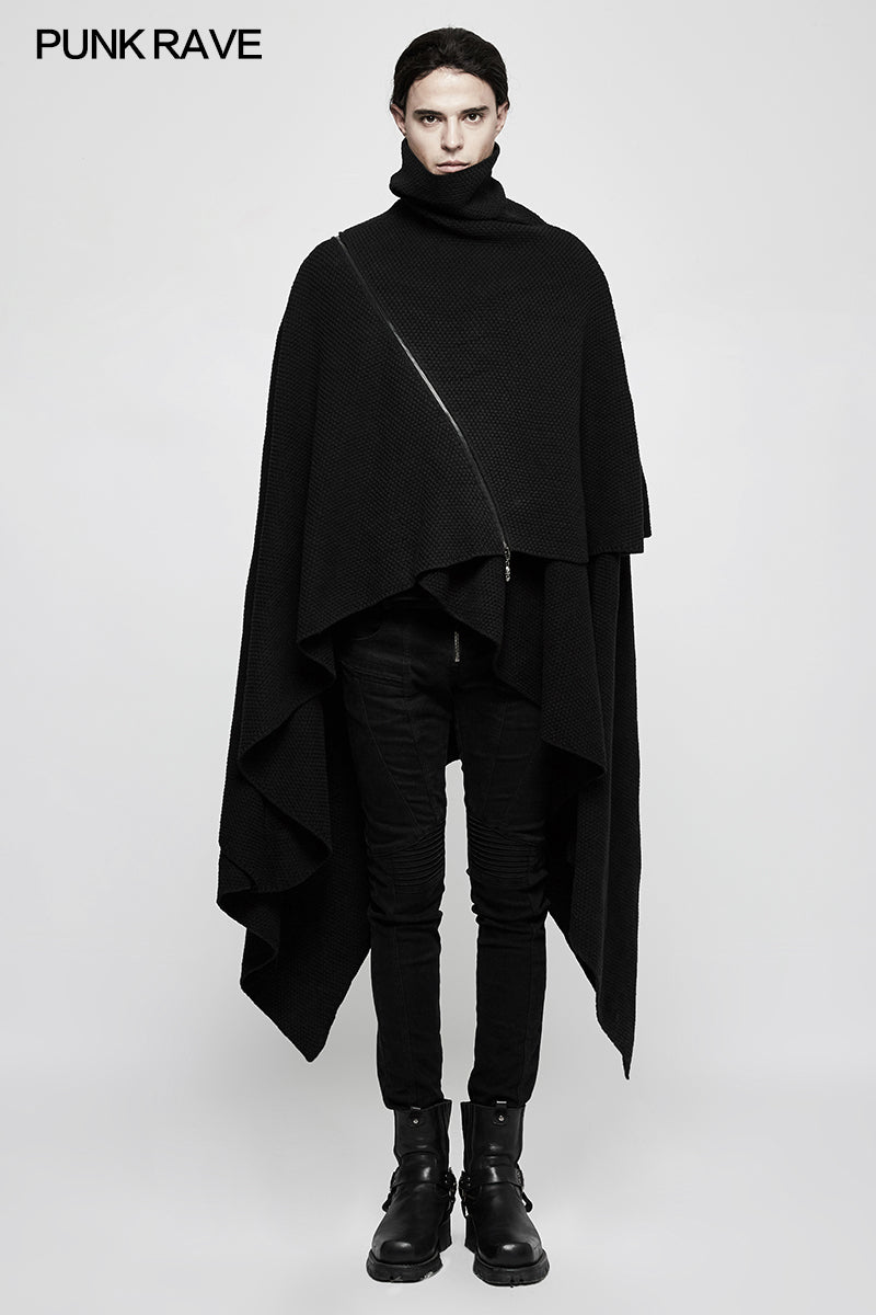 M-039 Irregular Gothic Style Loose Punk Sweaters Simple Pullover Joker Style