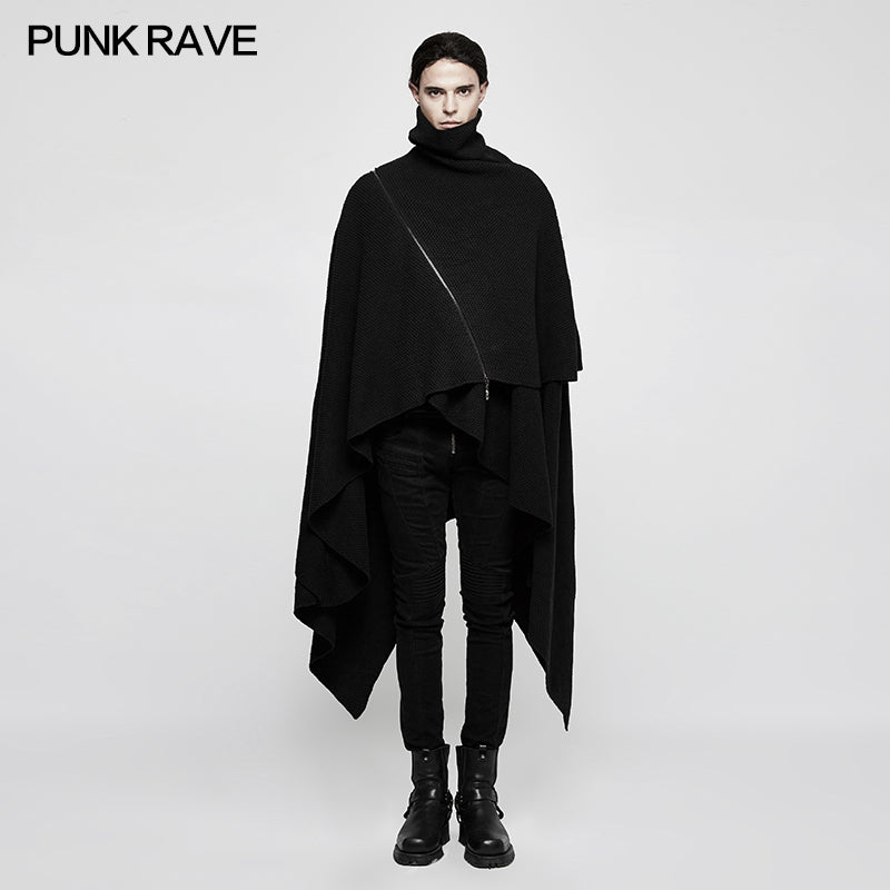 M-039 Irregular Gothic Style Loose Punk Sweaters Simple Pullover Joker Style