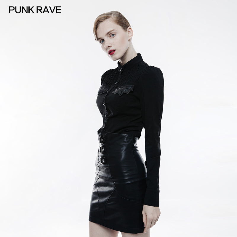 OY-841 Handsome Soft Elastic Punk Shirt For Women