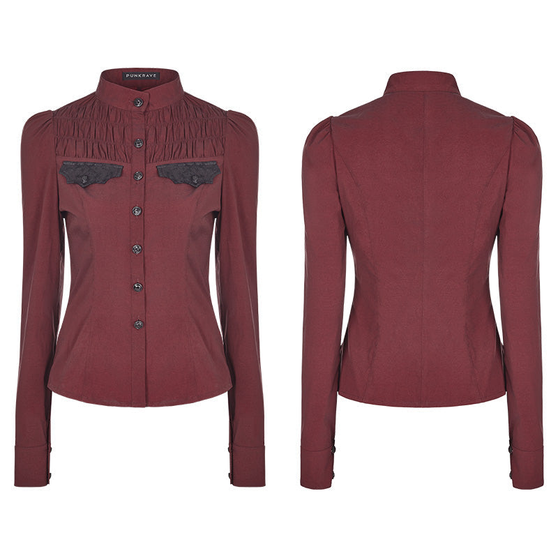 OY-841 Handsome Soft Elastic Punk Shirt For Women