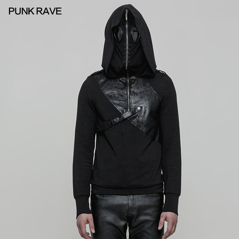 WT-512 Super Cool Pullover Mask Punk Hoodies For Men