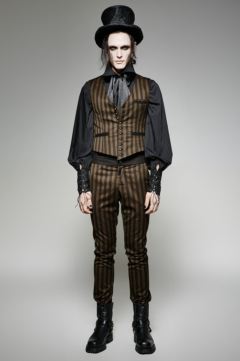 K-271 Rugged Stripes High Grade Suit Elegant Gothic Pants