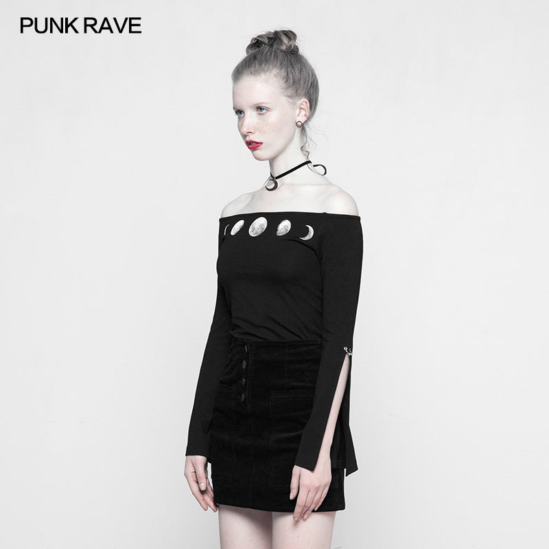 OPT-213 Mysterious Astrologers Series Strapless Punk T-shirt For Women