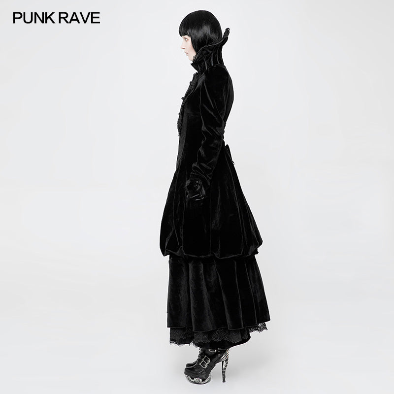 WY-895 Gorgeous Victorian Royal Vintage Layered Gothic Coat With Stand Collar
