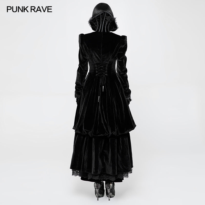 WY-895 Gorgeous Victorian Royal Vintage Layered Gothic Coat With Stand Collar