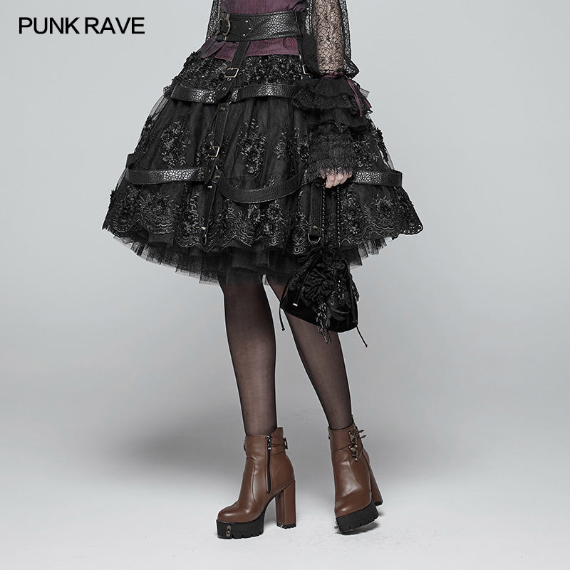 WS-281 Steampunk Adjustable Skirt Cover Vintage Gothic Accessories