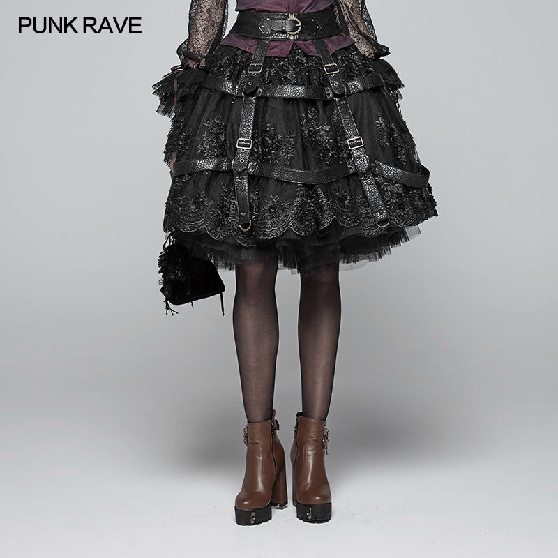WS-281 Steampunk Adjustable Skirt Cover Vintage Gothic Accessories
