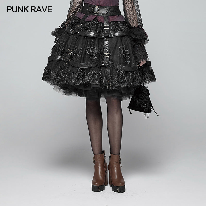 WS-281 Steampunk Adjustable Skirt Cover Vintage Gothic Accessories