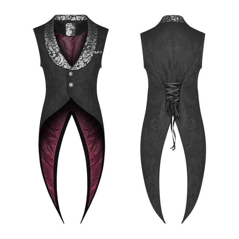 WY-1001 Gothic V-neck Swallow Tail Vest