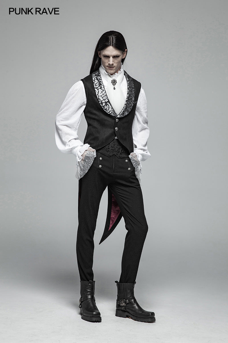 WY-1001 Gothic V-neck Swallow Tail Vest