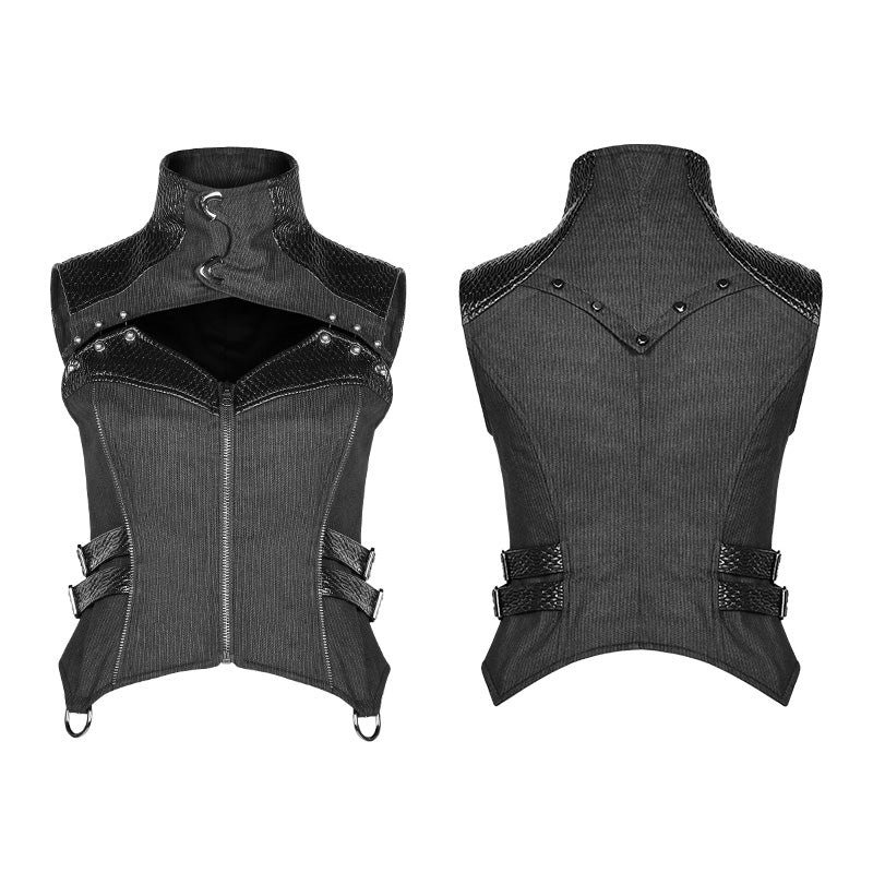 WY-967 Punk WOMENS HIGH-NECK Warrior Vest