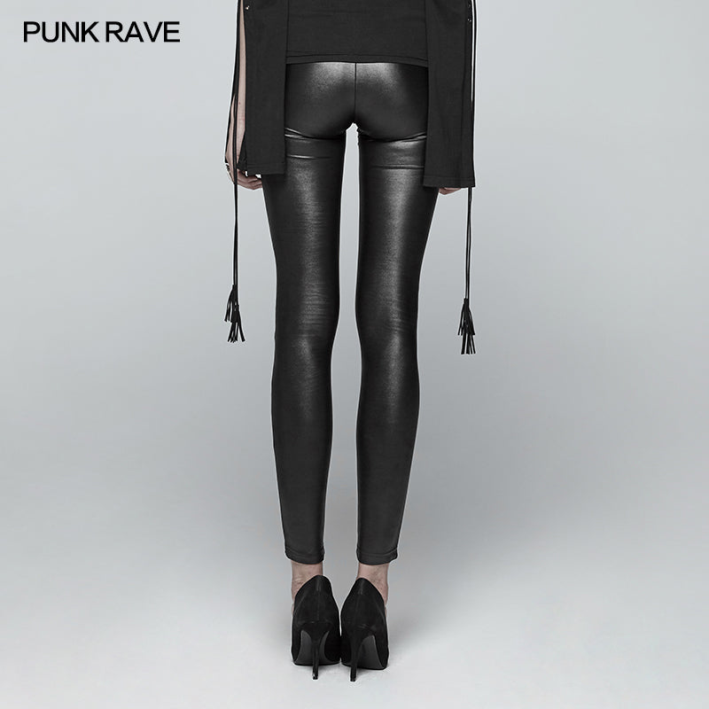 WK-342 Gothic Devil Footprints Leggings Split Pants