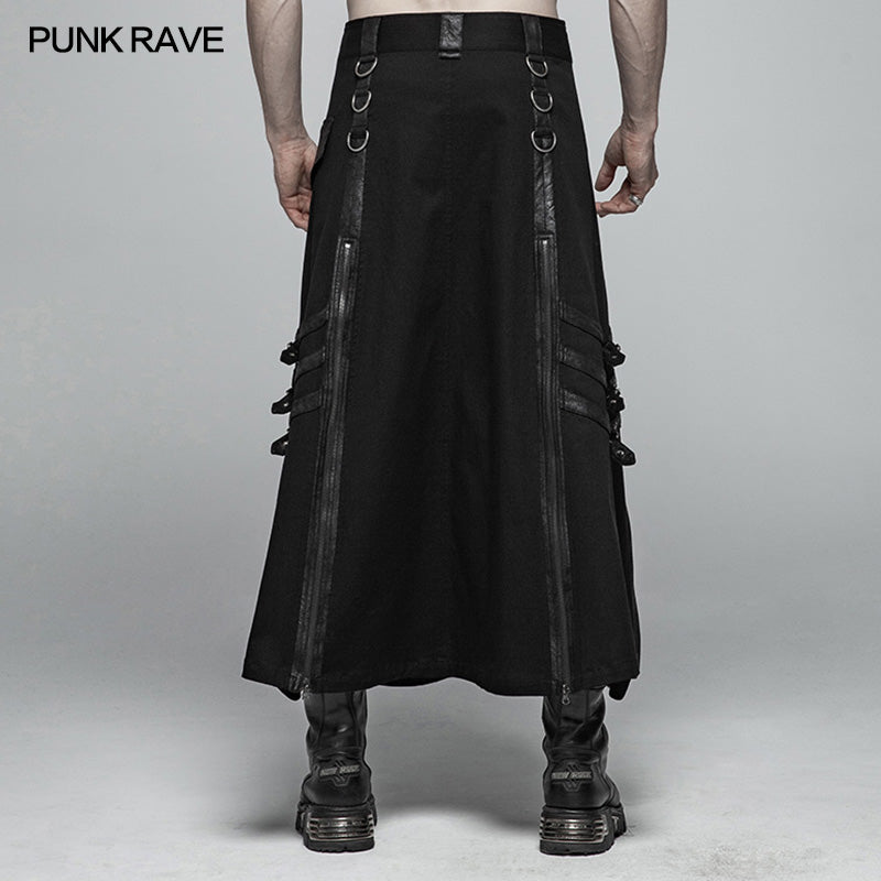 WQ-399 Mens Punk Long Half Skirt