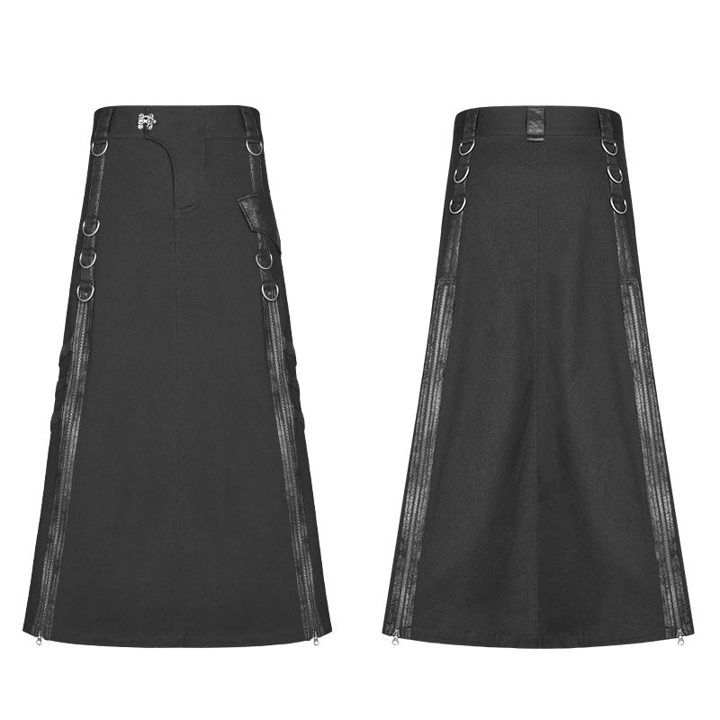 WQ-399 Mens Punk Long Half Skirt