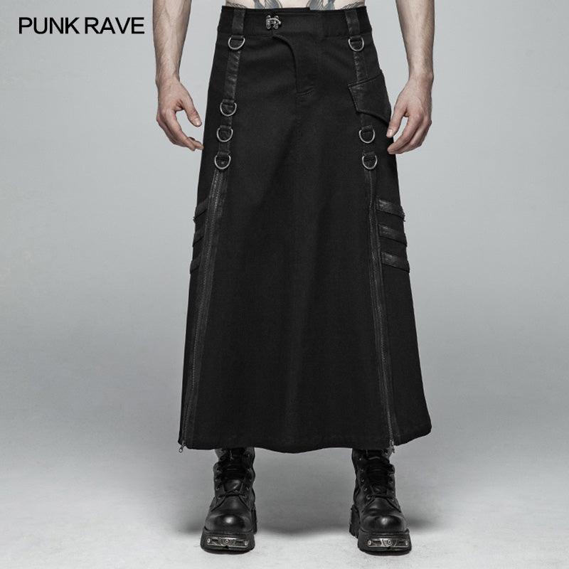 WQ-399 Mens Punk Long Half Skirt