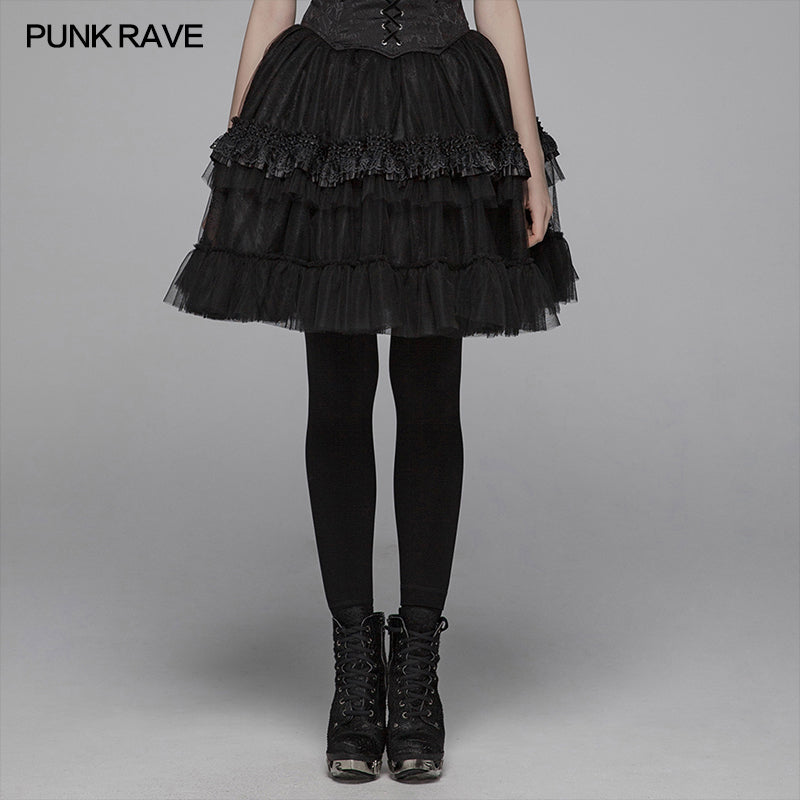 WLQ-093 Lolita Short Tulle Tutu Half Skirt For Women