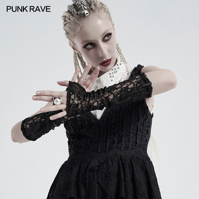 WS-413SSF Gothic daily striped lace gloves