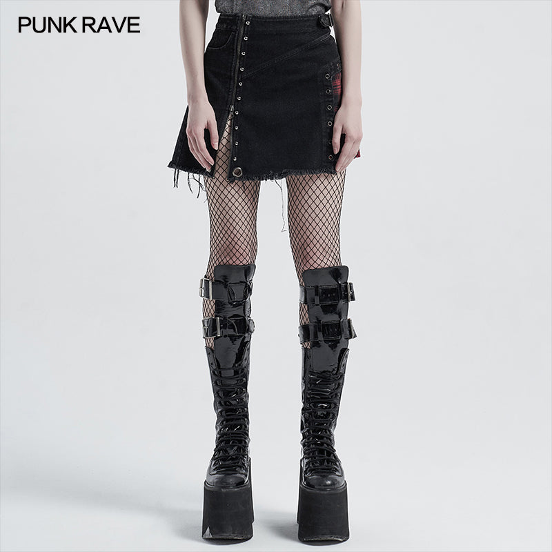 WQ-493BQF Punk rough short skirt