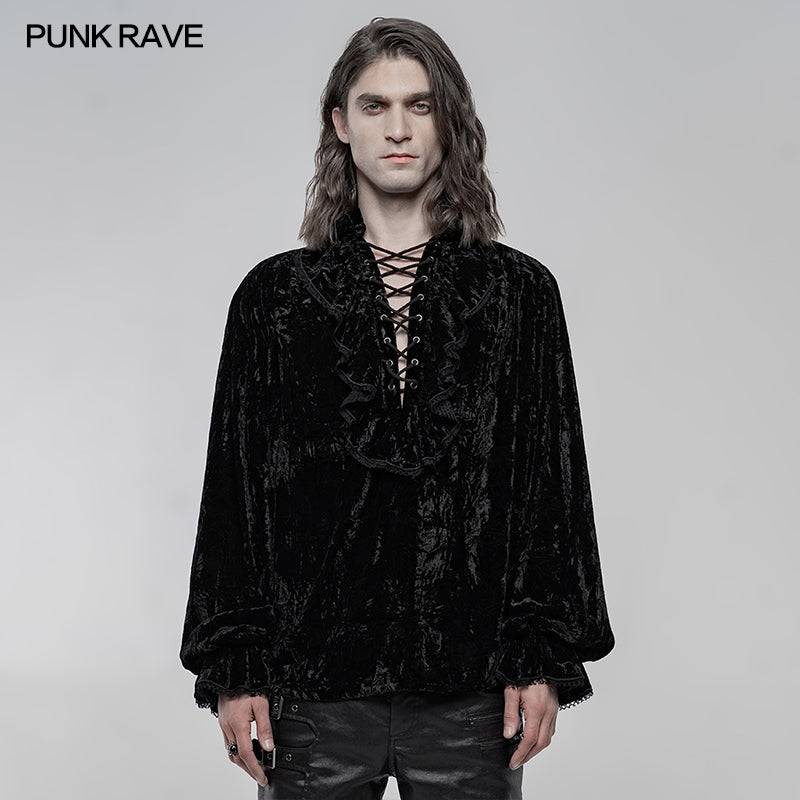 WY-1266CCM Velvet gothic shirt