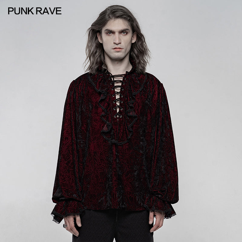 WY-1266CCM Velvet gothic shirt