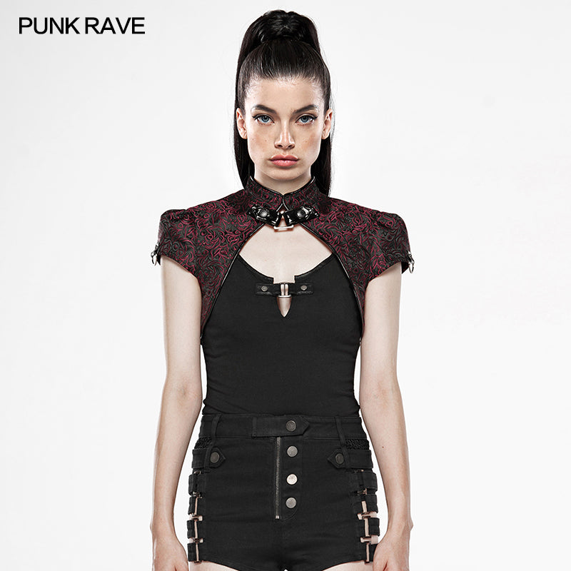 WY-1124XDF Chinese style bloody jacquard jacket