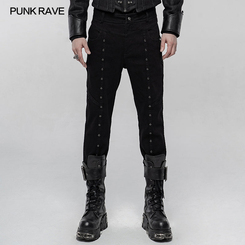 WK-435XCM Thickened Punk Simple Trousers