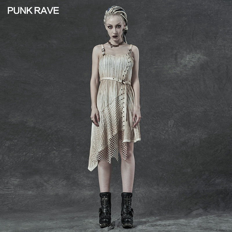 WQ-505LQF Steampunk old technique strap dresses
