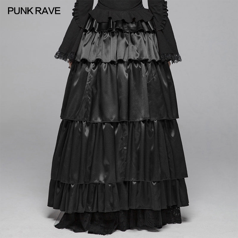 WQ-428 Gothic Multi Layered Dress With Elastic Band