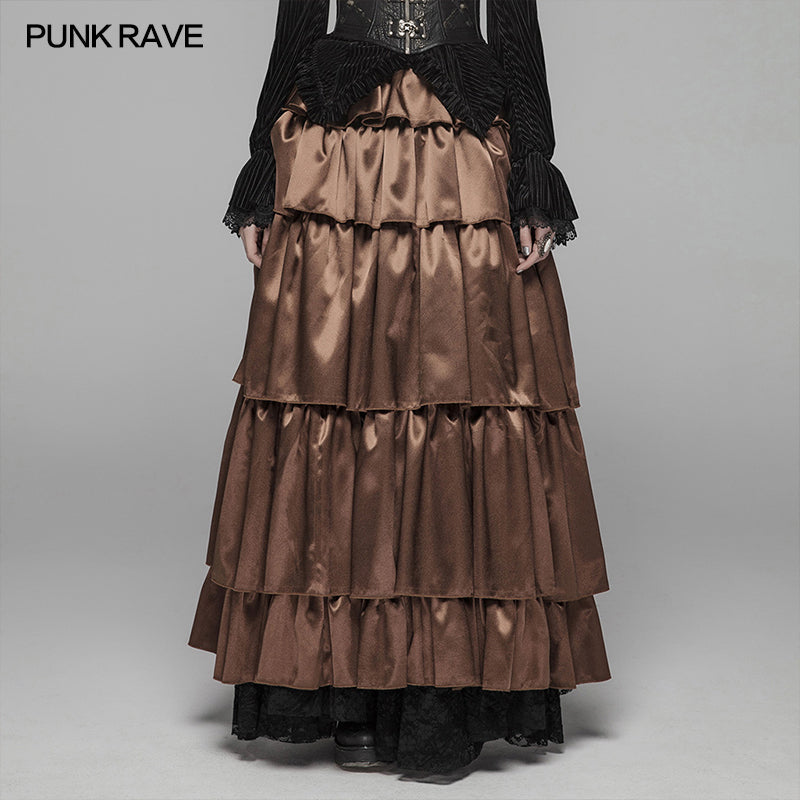 WQ-428 Gothic Multi Layered Dress With Elastic Band