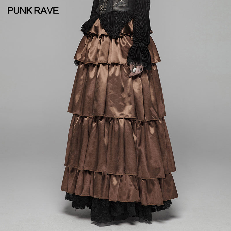 WQ-428 Gothic Multi Layered Dress With Elastic Band