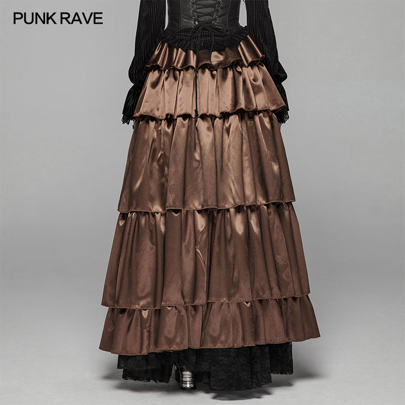WQ-428 Gothic Multi Layered Dress With Elastic Band