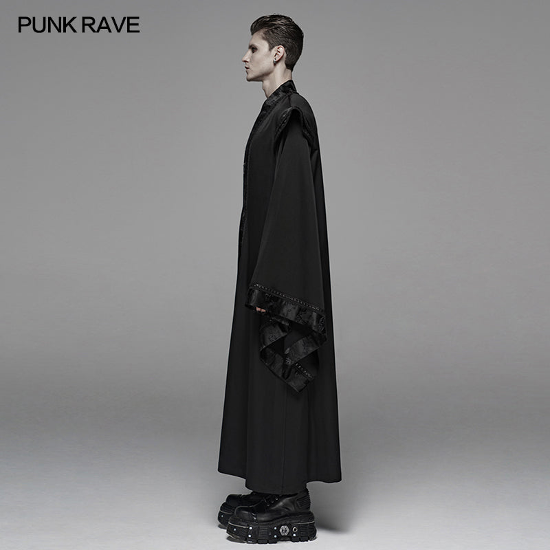WY-1098 Men Auntumn&amp;Winter Loose Long Gown Jacket